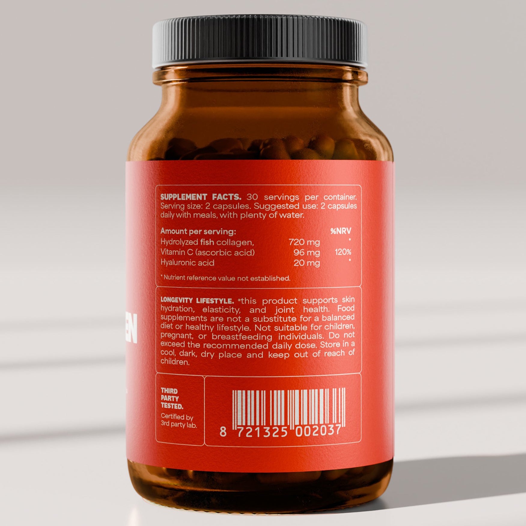 Collagen Capsules rear | Get Supps