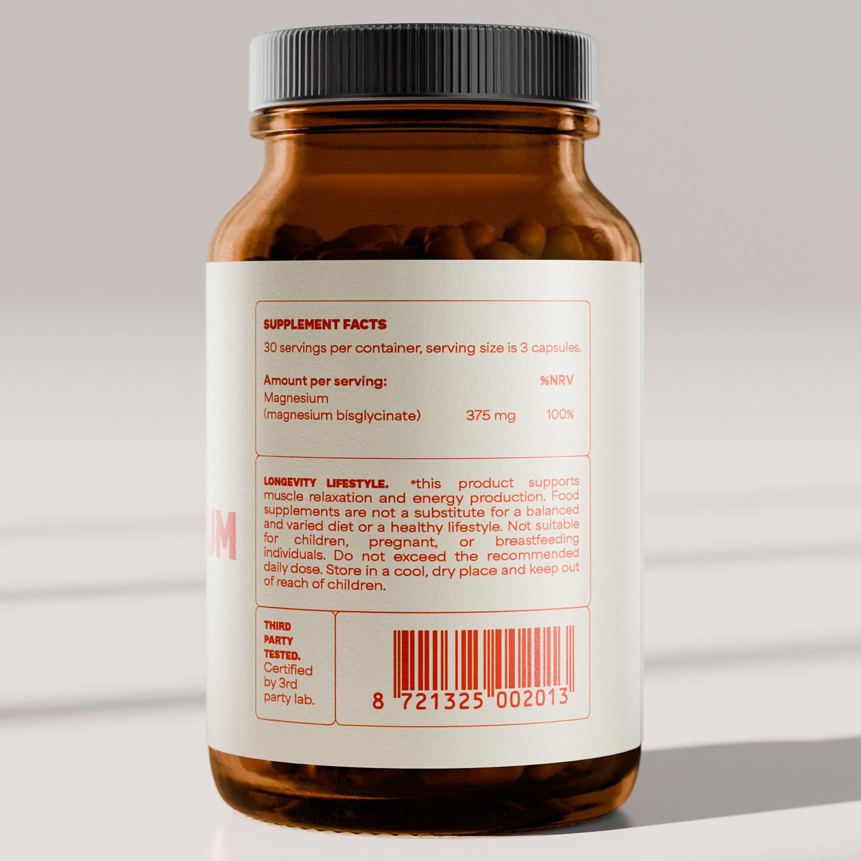 Magnesium Capsules rear | Get Supps