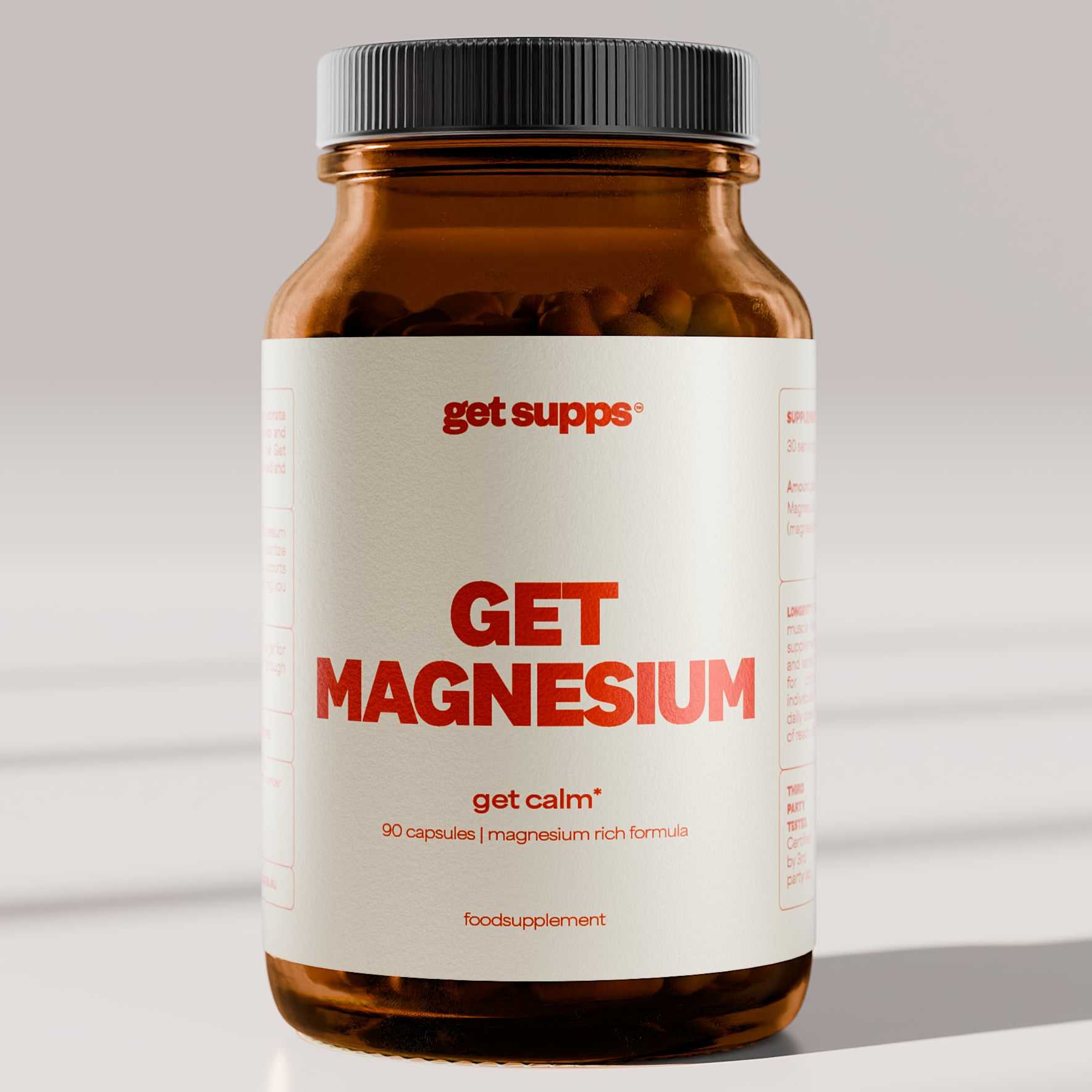 Magnesium Capsules front | Get Supps