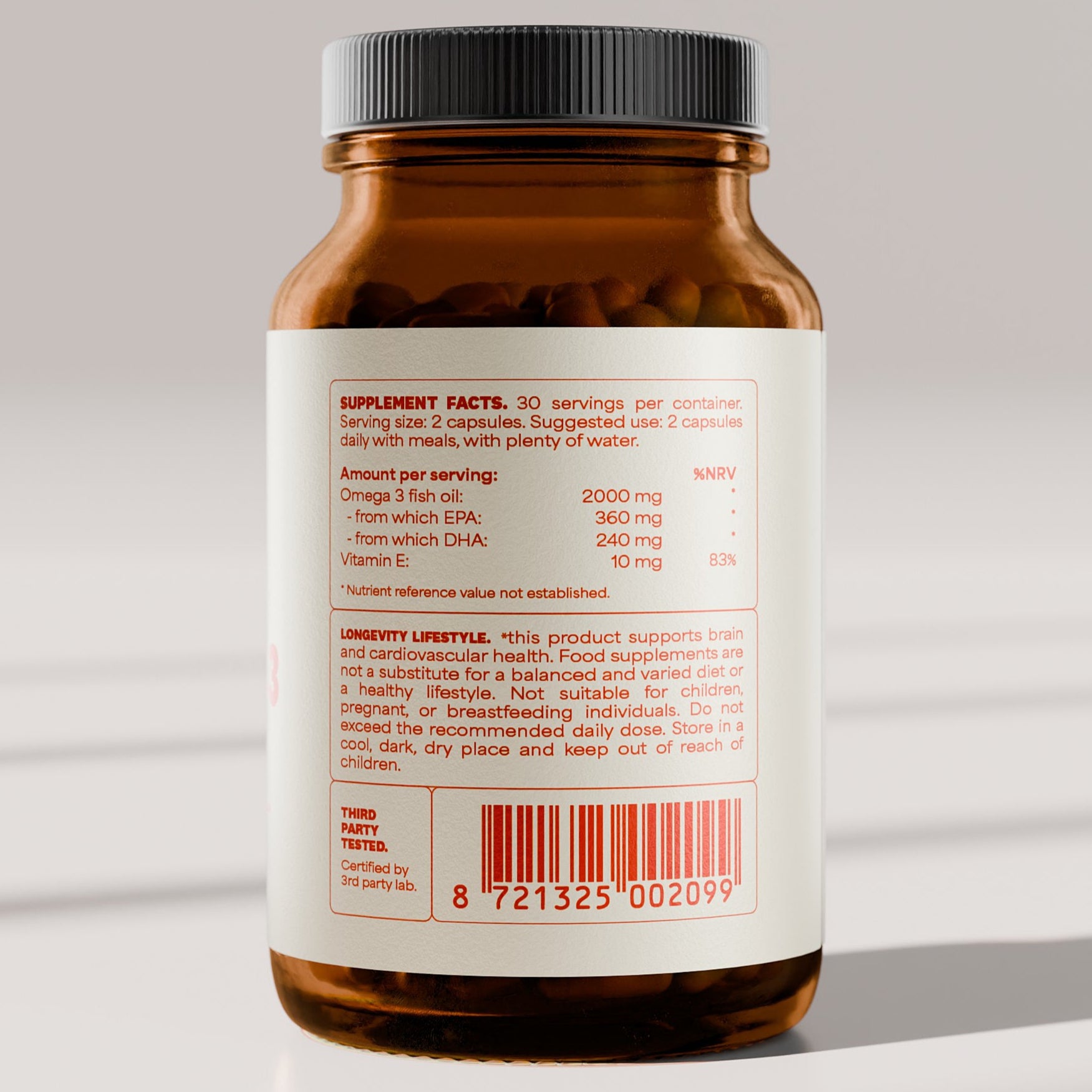 Omega 3 Capsules rear | Get Supps