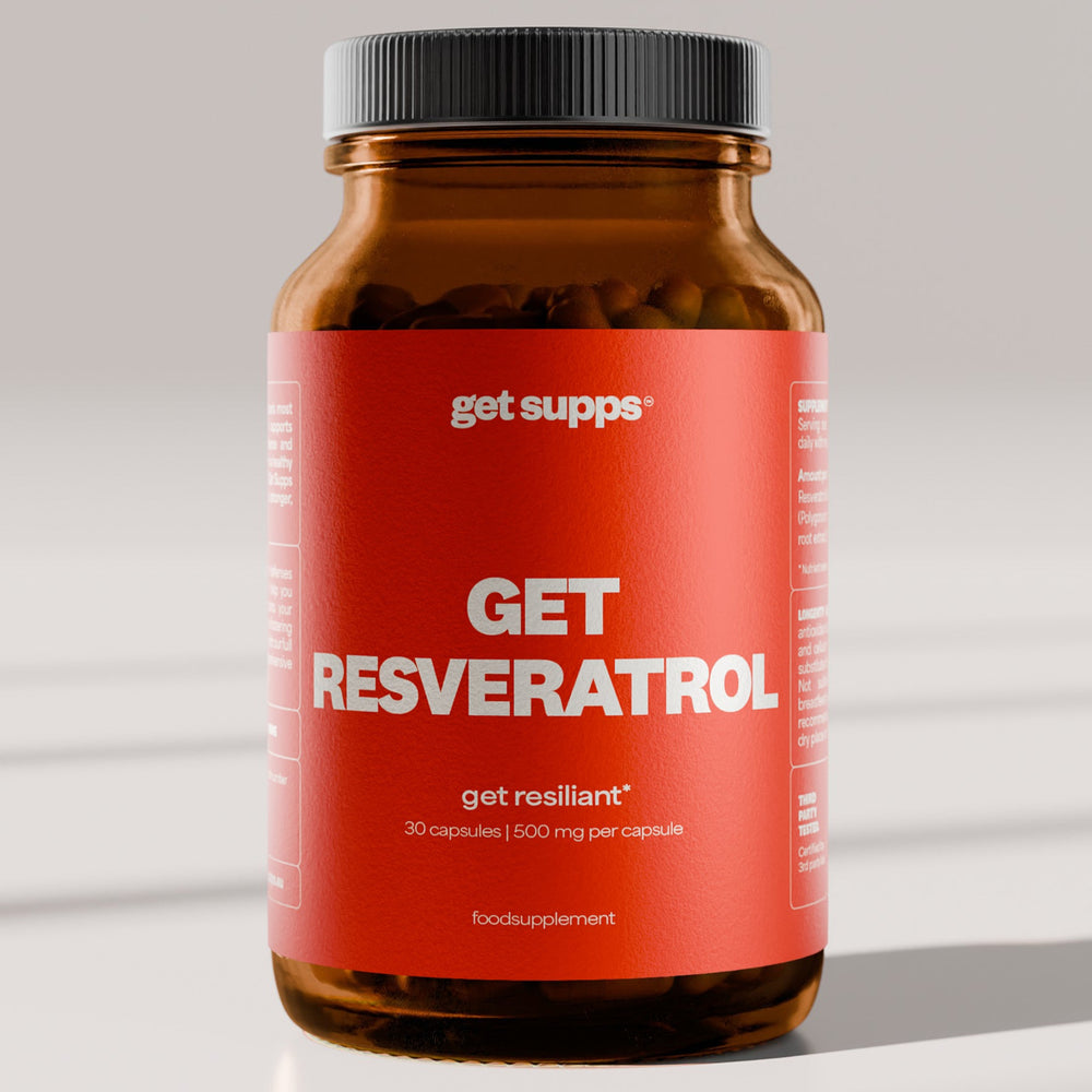 Resveratrol Capsules Front | Get Supps