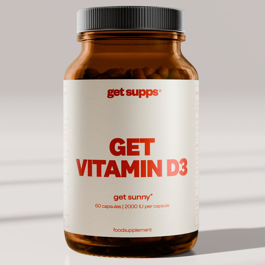 Vitamin D3 capsules front | Get Supps