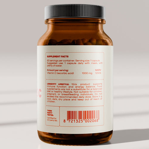 Vitamin C capsules rear | Get Supps